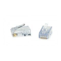 Platinum Tools ezEX44-RJ45 Cat6/Cat5e Crimp Connectors, POE Compliant, Clamshell 50 pieces