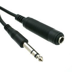1/4 inch Stereo Extension Cable, TRS, 1/4 inch Male to 1/4 inch Female, 10 foot