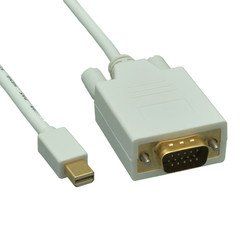 Mini DisplayPort to VGA Video Cable, Mini DisplayPort Male to VGA Male, 3 foot