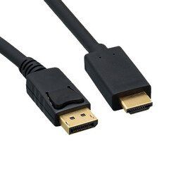 DisplayPort to HDMI Cable, DisplayPort Male to HDMI Male, 3 foot