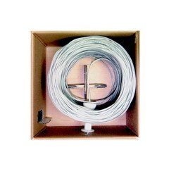 Security/Alarm Wire, White, 18/2 (18AWG 2 Conductor), Stranded, CMR / Inwall rated, Pullbox, 500 foot