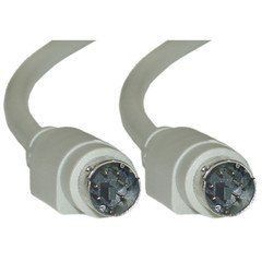 PS/2 Cable, Keyboard / Mouse, PS/2(MiniDin6) Male, 6 Conductor, Straight, 3 foot