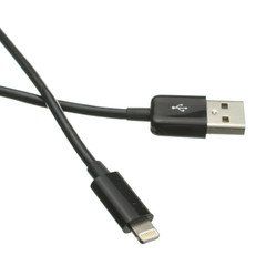 Apple Lightning Authorized Black iPhone, iPad, iPod USB Charge and Sync Cable, 3 foot