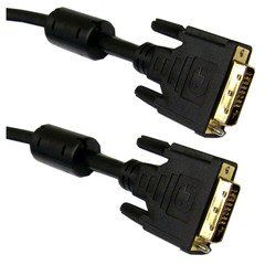 DVI-D Dual Link Cable with Ferrite Bead, Black, DVI-D Male, 1 meter (3.3 foot)