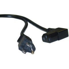 Right Angle Computer / Monitor Power Cord, Black, NEMA 5-15P to Right Angle C13,10 Amp, 18 AWG, 10 foot