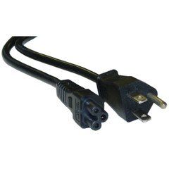 Notebook/Laptop Power Cord, NEMA 5-15P to C5, 3 Pin, 1 foot