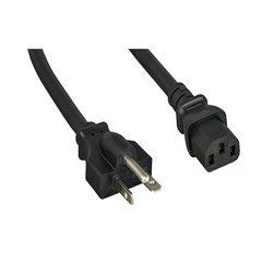 Black NEMA 6-20P TO IEC-60320-C13, 14/3, 15 Amp, UL Listed, SJT, 3 foot