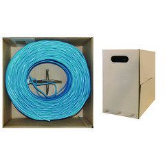Bulk Dual Cat5e and Dual RG6 Quad Shield with Blue Outer Jacket, Spool, 500 foot