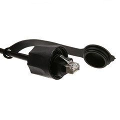 Cat6 Waterproof Outdoor Ethernet Patch Cable With Cap, POE Compliant, 15 foot