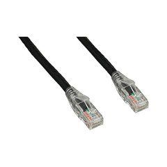 Cat6 Black Copper Ethernet Patch Cable, Clear Finger Boot, POE Compliant, 6 inch