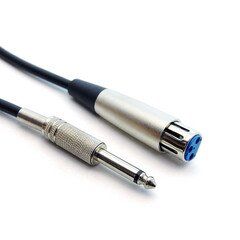 XLR Female to 1/4 Inch Mono Male Audio Cable, 6 foot