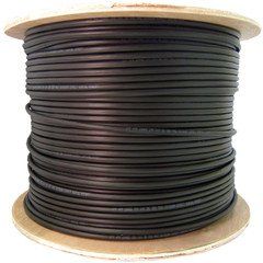 6 Fiber Indoor/Outdoor Fiber Optic Cable, Multimode 50/125, Corning ClearCurve OM4, Plenum Rated, Black, Spool, 1000ft