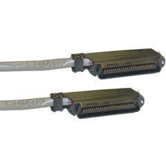 Cat3 Telco Trunk Cable, 90 degree Amphenol Centronics 50 (CN50) Connectors, 25 Twisted Pairs, 6 foot