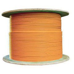 Plenum Cat6 Bulk Cable, Orange, Solid, Shielded, CMP, 23 AWG, Spool, 1000 foot