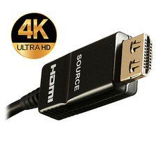 Shielded Plenum HDMI Active Optical Cable, 4K@60, Black, HDMI Male, 35 foot