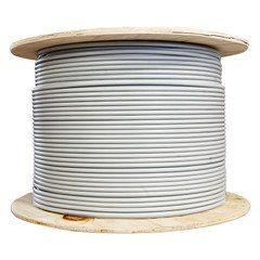Cat6a Gray Copper Ethernet Cable, 10 Gigabit Stranded, UTP (Unshielded Twisted Pair), POE Compliant, 500Mhz, 24 AWG, Spool, 1000 foot