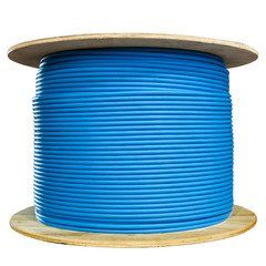 S/FTP Cat6a Ethernet Cable, Blue, Stranded Copper, 26AWG, Spool - 1000 foot