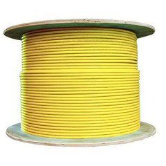 Bulk Shielded Cat6a Yellow Ethernet Cable, 10 Gigabit, Solid, 500 Mhz, 23 AWG, Spool, 1000 foot