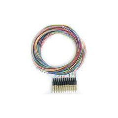 12 Strand Fiber Pigtail, OM2 - 50/125, Multmode Black Boot LC/PC connectors, 3 meter