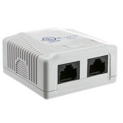 Cat5e Duplex Surface Mount Box, Unshielded