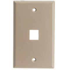 Keystone Wall Plate, Beige, 1 Port, Single Gang