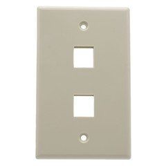 Keystone Wall Plate, Lite Almond, 2 Port, Single Gang