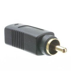 S Video to RCA Adapter, S-Video (MiniDin4) Female to RCA Male, Gold Connectors