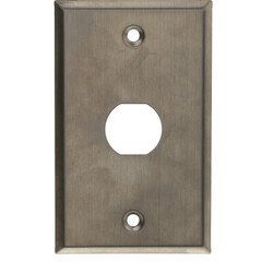 Outdoor Wall Plate w/ Water Seal, Stainless Steel , 1 Port, Single Gang