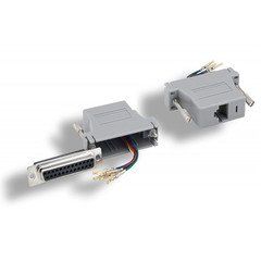 Modular Adapter, Gray, DB25 Female to RJ45