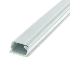 Box of 20 - 1.25 inch Surface Mount Cable Raceway, White, Straight 6 foot Section
