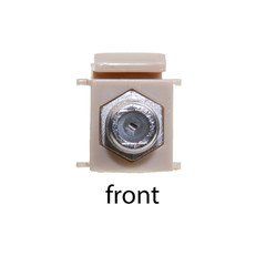 Keystone Insert, Beige, F-pin Coaxial Connector, F-pin Female Coupler