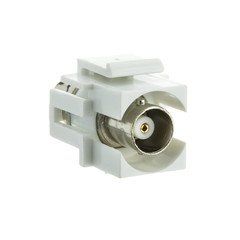 Keystone Insert, BNC Coupler Female,  White, 50 Ohm