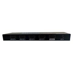 4 way HDMI Amplified Splitter, HDMI High Speed with Ethernet, 4K@60Hz, HDMI v2.0, HDCP2.2, Metal Housing