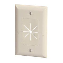 Split Plate w/ Flexible Opening, Lite Almond