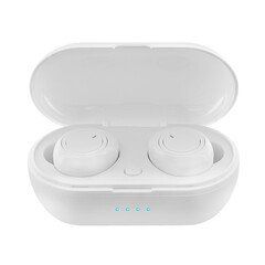 Bluetooth Wireless Earbuds w/ Charging Case,  White