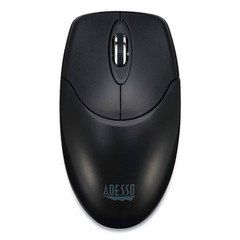 Antimicrobial Wireless Mouse, 2.4 GHz Frequency/30 ft Wireless Range, Left/Right Hand Use, Black