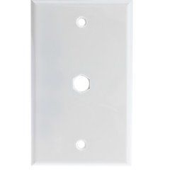Wall Plate, 1 hole for F-pin Connector, White
