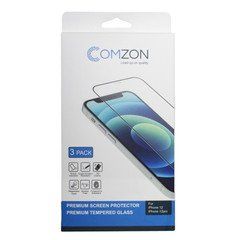 ComzonÃ‚Â® Tempered Glass Screen Protector for Apple iPhone 12/12Pro, 3D Resin Glass, full screen coverage, Pack of 3