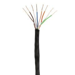 ComzonÃ‚Â® Cat5e Black Copper Ethernet Cable, Solid, UTP (Unshielded Twisted Pair), POE Compliant, Pullbox, 500 foot