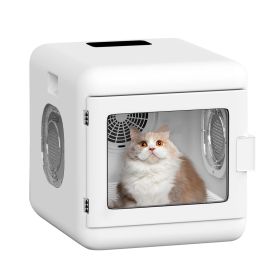 Pet Hair Dryer Box, Ultra Quiet Blow Dryer 6L Capacity for Cats and Small Dogs, Professional Fast Drying Blower, Intelligent Control, Adjustable Tempe