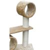 Cat Tree Deluxe 90" - 102" Beige Plush