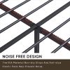 Full Size Bed Frame with Storage Headboard and 2 Drawers, LED Lights Bed with Charging Station, Metal Platform Bed No Noise, Mattress Foundation Stron