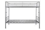 Metal Twin over Twin Bunk Bed/ Heavy-duty Sturdy Metal/ Noise Reduced Design/ Safety Guardrail/ 2 Side Ladders/ CPC Certified/ No Box Spring Needed
