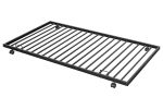 Metal Twin over twin bunk bed with Trundle/ Sturdy Metal Frame/ Noise-Free Wood Slats/ Comfortable Textilene Guardrail/ 2 side Ladders/ Space-Saving T
