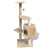 Cat Tree Scratching Post 45" 1 Condo Beige