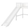 Twin Size Low Loft Bed with Ladder and Slide,White(OLD SKU:WF196418AAK)