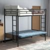 Twin over Full Metal Bunk Bed, Multi-Function,Black(OLD SKU:MF193079AAB)