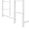Twin Metal Loft Bed with 2 Shelves and one Desk ,WHITE(Old SKU: MF281206AAK)
