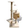 Cat Tree Scratching Post 45" 1 Condo Beige