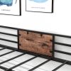 Bunk Bed Twin Over Twin Size Metal Bunk Bed with Ladder and Full-Length Guardrail, Metal Bunk Bed, Storage Space, No Box Spring Needed, Noise Free, Bl